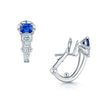 Berry's 18ct White Gold Sapphire and Diamond Mixed Cut Earrings - Berry's Jewellers