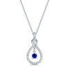 Berry's 18ct White Gold Sapphire And Diamond Pendant - Berry's Jewellers