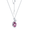 Berry's 18ct White Gold Spinel & Diamond Pendant With Open Halo Twist Design Of Round Brilliant & Marquise Cut Diamonds - Berry's Jewellers