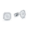 Berry's 18ct White Gold Square Satin & Polished Princess Cut Diamond Set Cufflinks - Berry's Jewellers