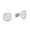 Berry's 18ct White Gold Square Satin & Polished Princess Cut Diamond Set Cufflinks - Berry's Jewellers