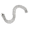 18ct White Gold Three Row Diamond Bracelet