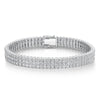 Berry's 18ct White Gold Three Row Round Brilliant Cut Diamond Claw Set Bracelet - Berry's Jewellers