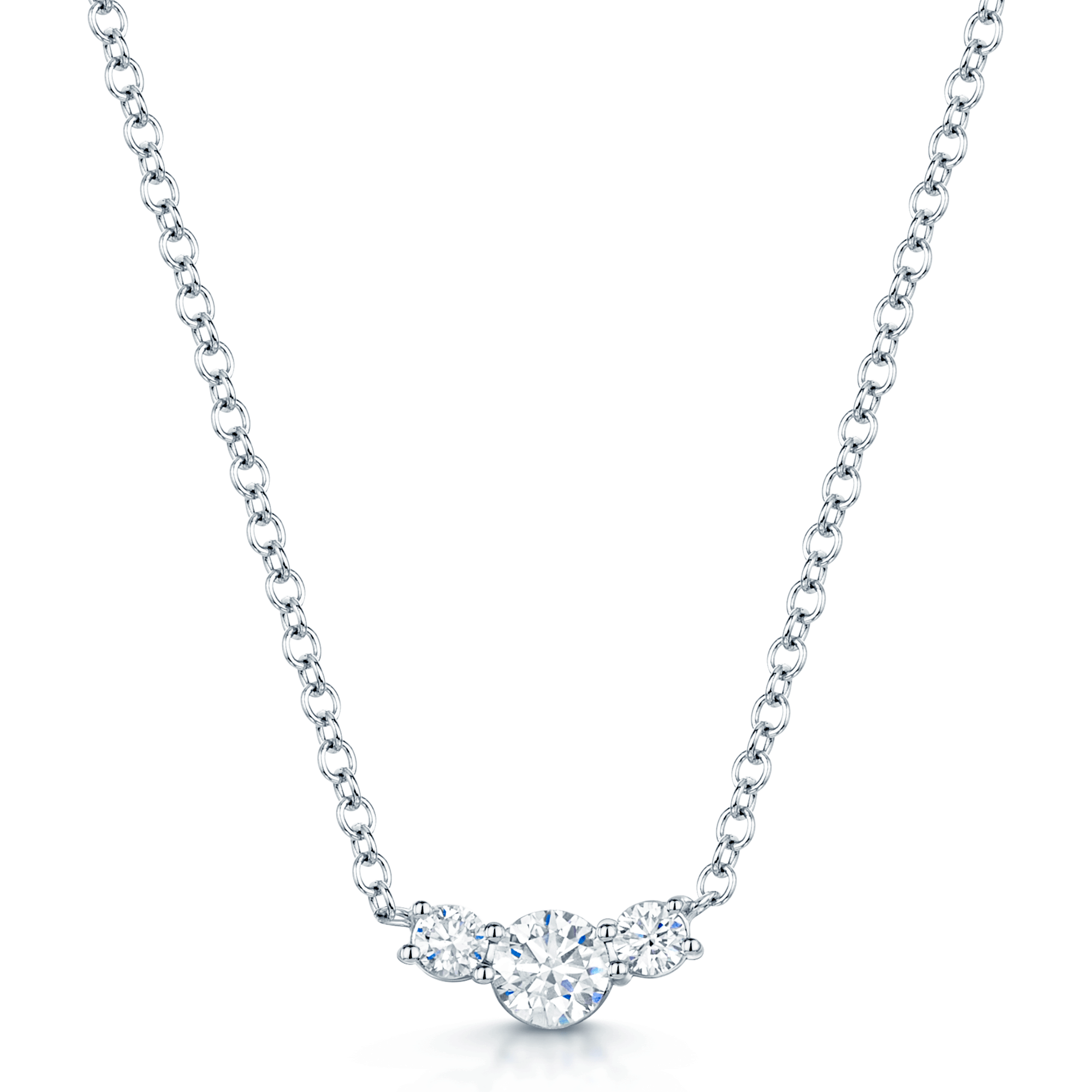 Berry's 18ct White Gold Three Stone Diamond Pendant - Berry's Jewellers