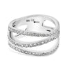 Berry's 18ct White Gold Three Wavy Rows Diamond Ring - Berry's Jewellers