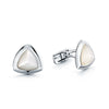 Berry's 18ct White Gold Triangular Shaped Mother Of Pearl Cufflinks - Berry's Jewellers