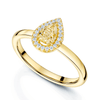 Berry's 18ct Yellow Gold 0.42 Carat Yellow Diamond Halo Set Ring - Berry's Jewellers