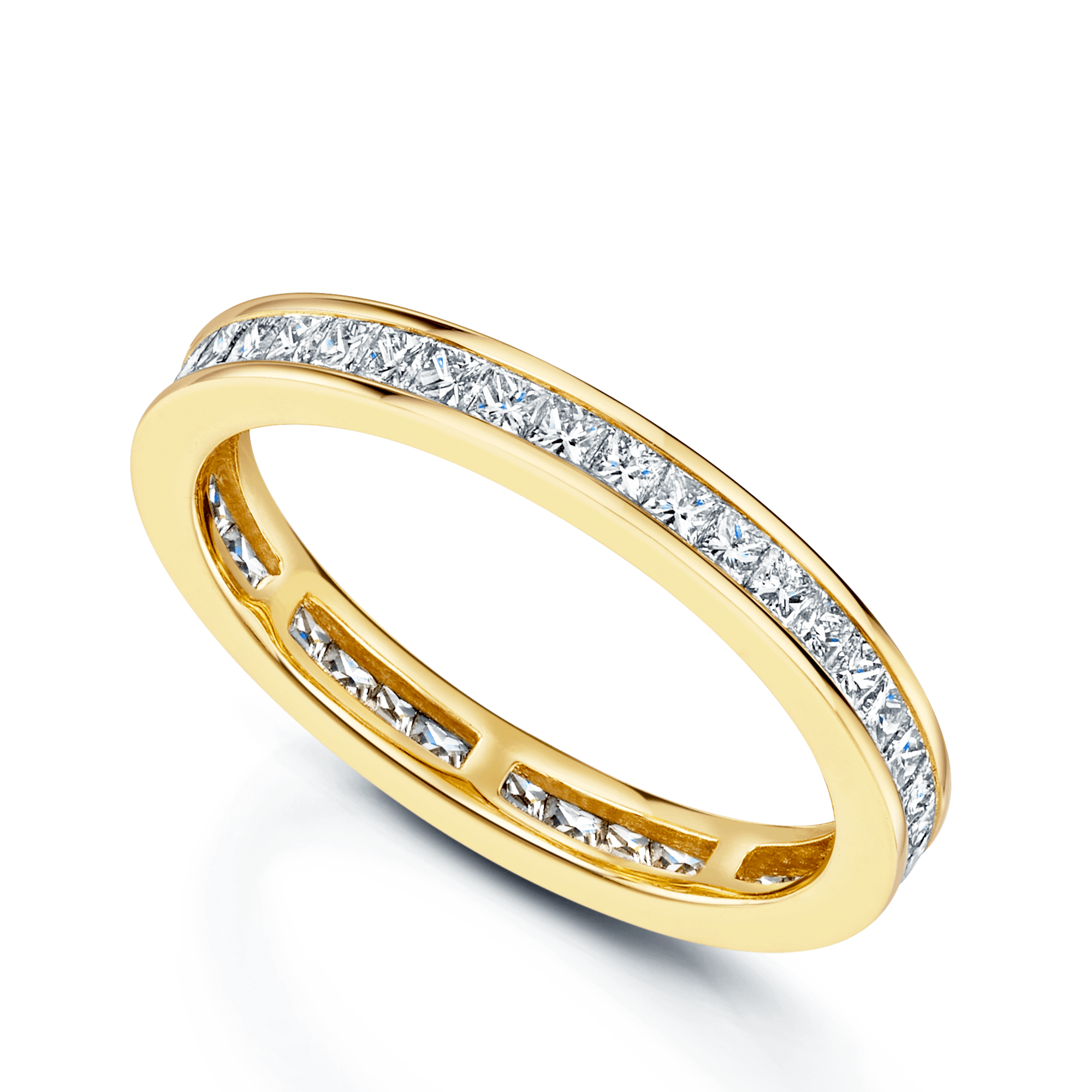 Berry's 18ct Yellow Gold Channel Set Princess Cut Diamond Eternity Ring - Berry's Jewellers