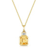 Berry's 18ct Yellow Gold Citrine & Diamond Rubover Set Pendant - Berry's Jewellers