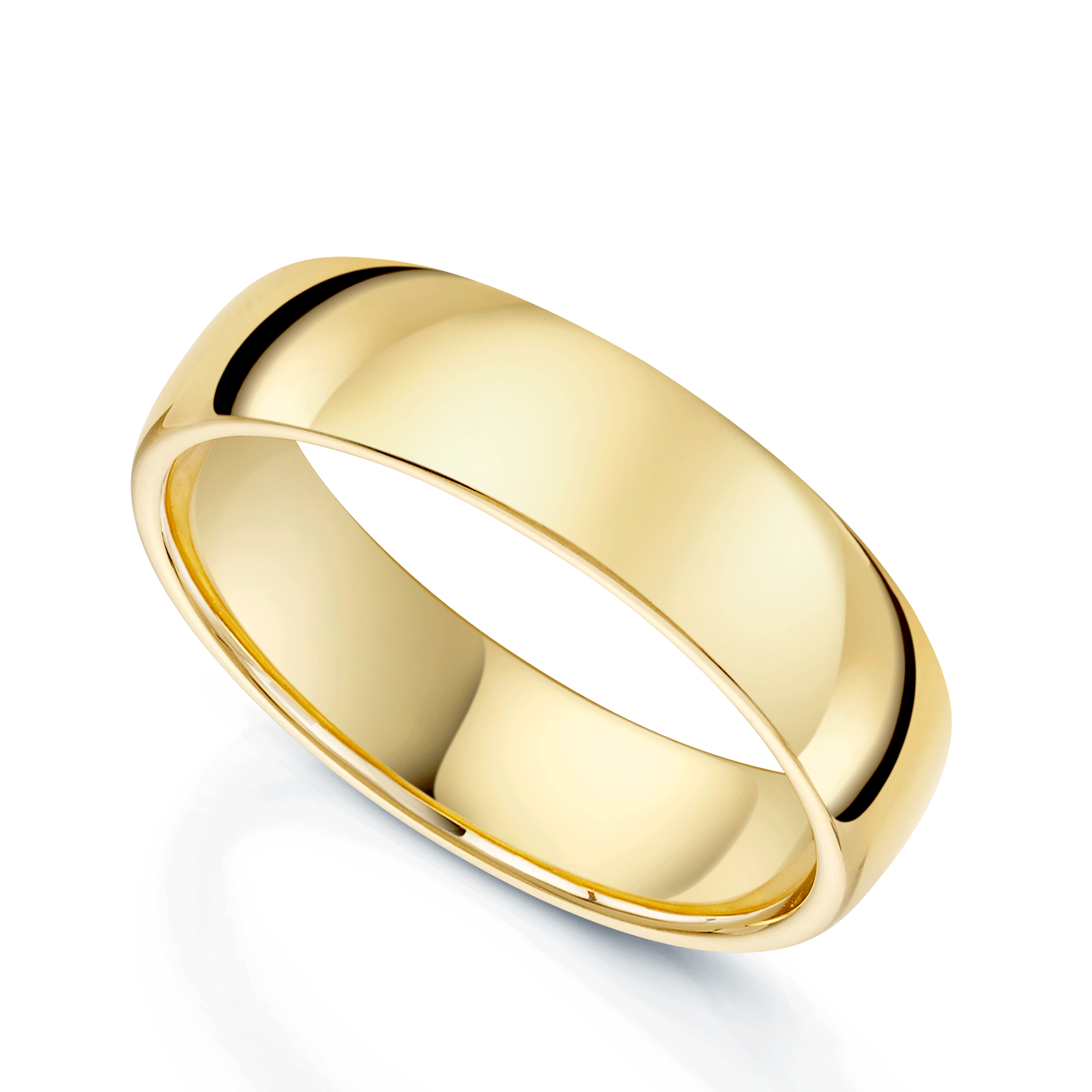 18ct Yellow Gold Classic Court Gents Wedding Ring