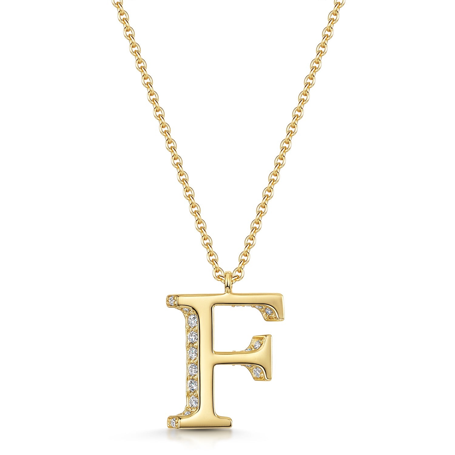 Berry's 18ct Yellow Gold Diamond Initial Pendant & Chain - Berry's Jewellers