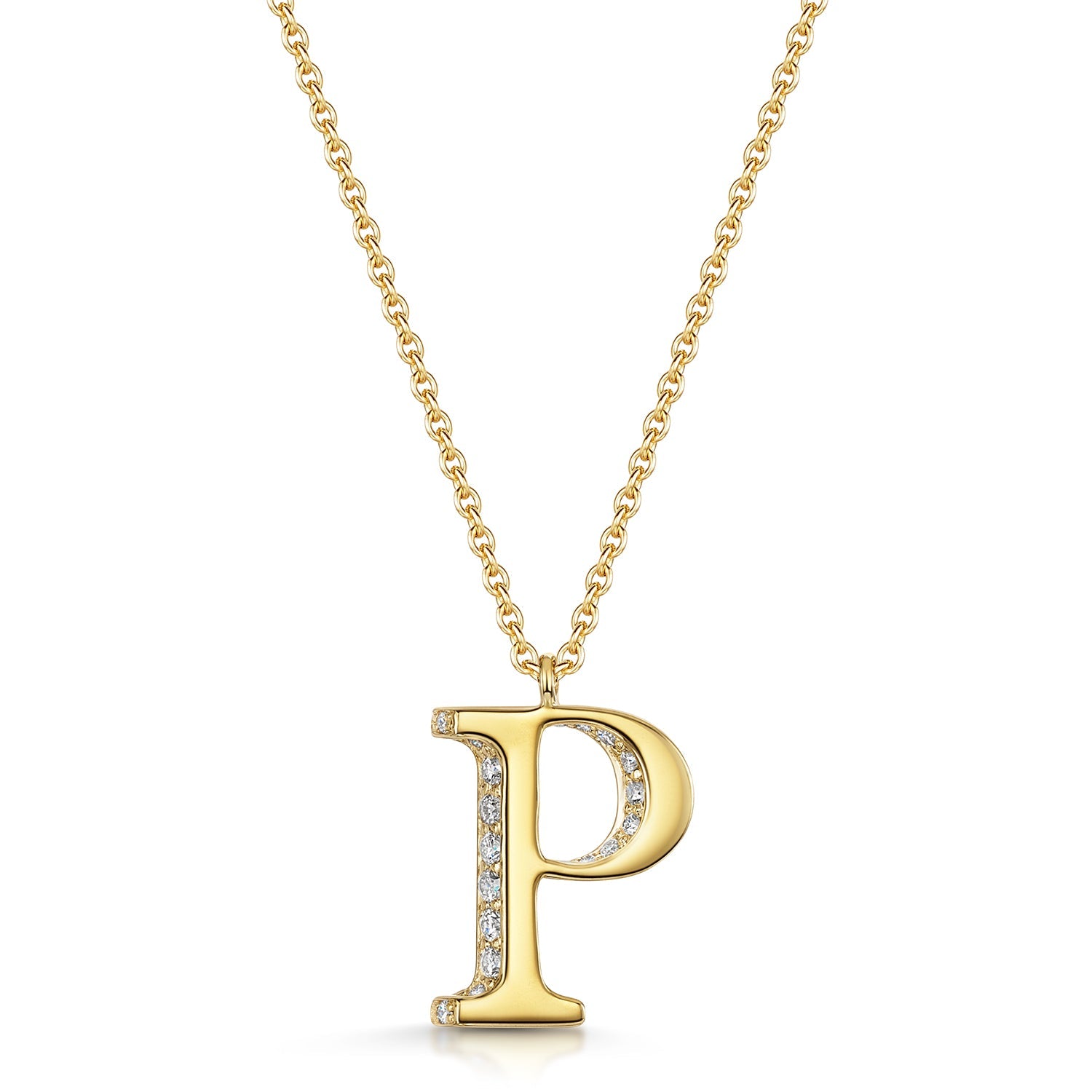 Berry's 18ct Yellow Gold Diamond Initial Pendant & Chain - Berry's Jewellers