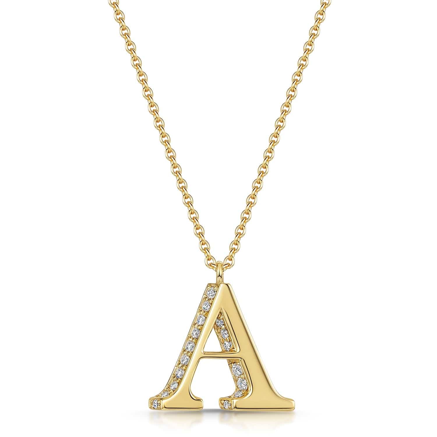 Berry's 18ct Yellow Gold Diamond Initial Pendant & Chain - Berry's Jewellers