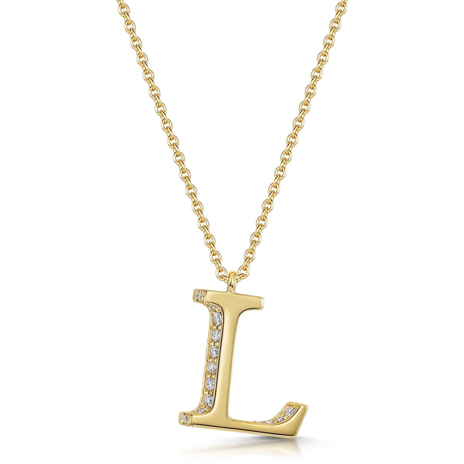 Berry's 18ct Yellow Gold Diamond Initial Pendant & Chain - Berry's Jewellers