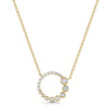 Berry's 18ct Yellow Gold Diamond Open Circle Rub-Over Set Pendant - Berry's Jewellers