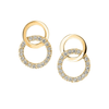 Berry's 18ct Yellow Gold Diamond Set Double Circlet Stud Earrings - Berry's Jewellers