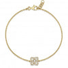 Berry's 18ct Yellow Gold Diamond Set Single Flower Chain Bracelet - Berry's Jewellers