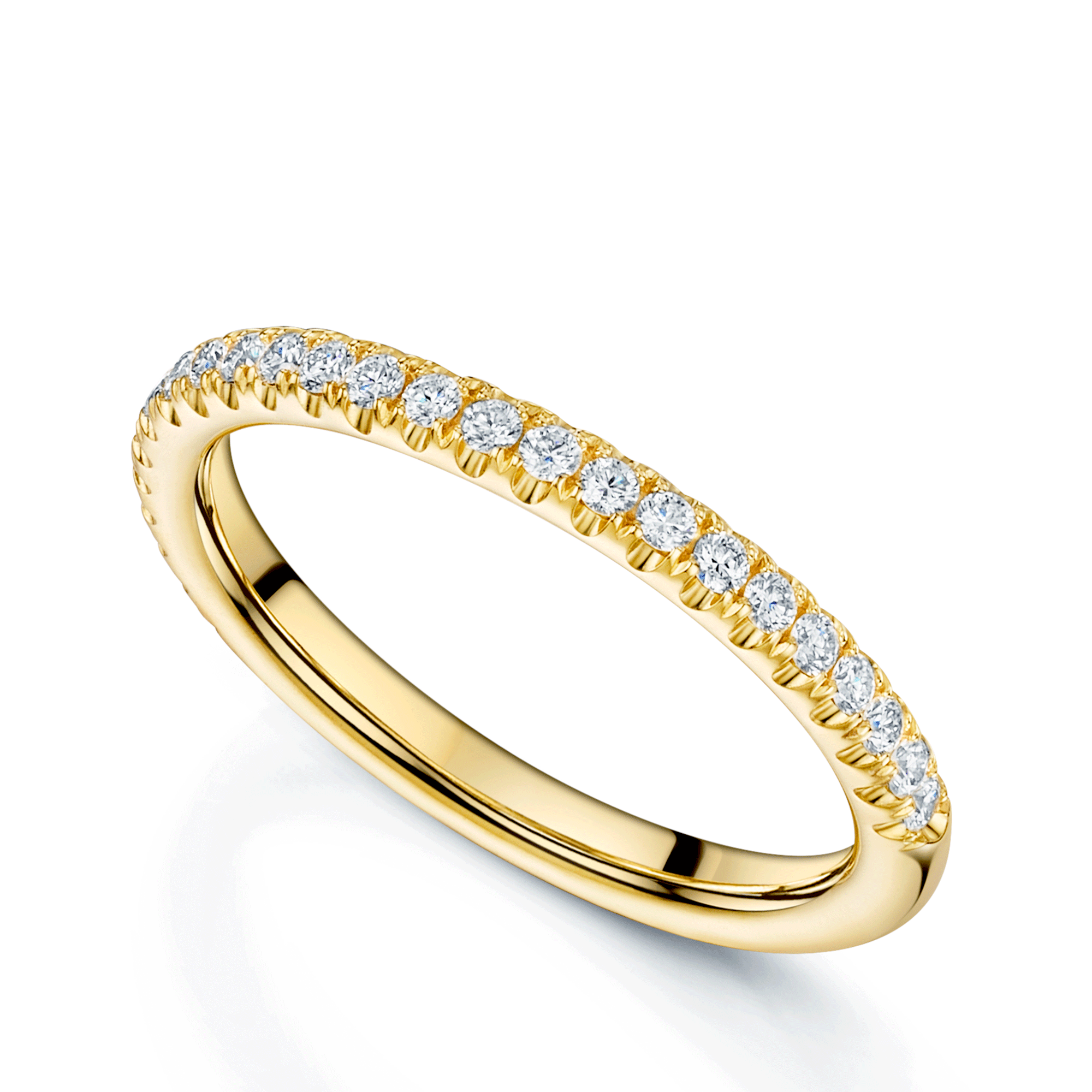 18ct Yellow Gold Diamond Set Wedding Ring