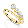 18ct Yellow Gold Five Stone Twist Shaped Dress Ring