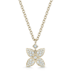 Berry's 18ct Yellow Gold Flower Pendant With Diamond Pave Set Petals - Berry's Jewellers