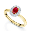 Berry's 18ct Yellow Gold Oval Cut Ruby And Diamond Cluster Ring - Berry's Jewellers