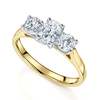 Berry's 18ct Yellow Gold Oval & Round Brilliant Cut Diamond Three Stone Ring - Berry's Jewellers