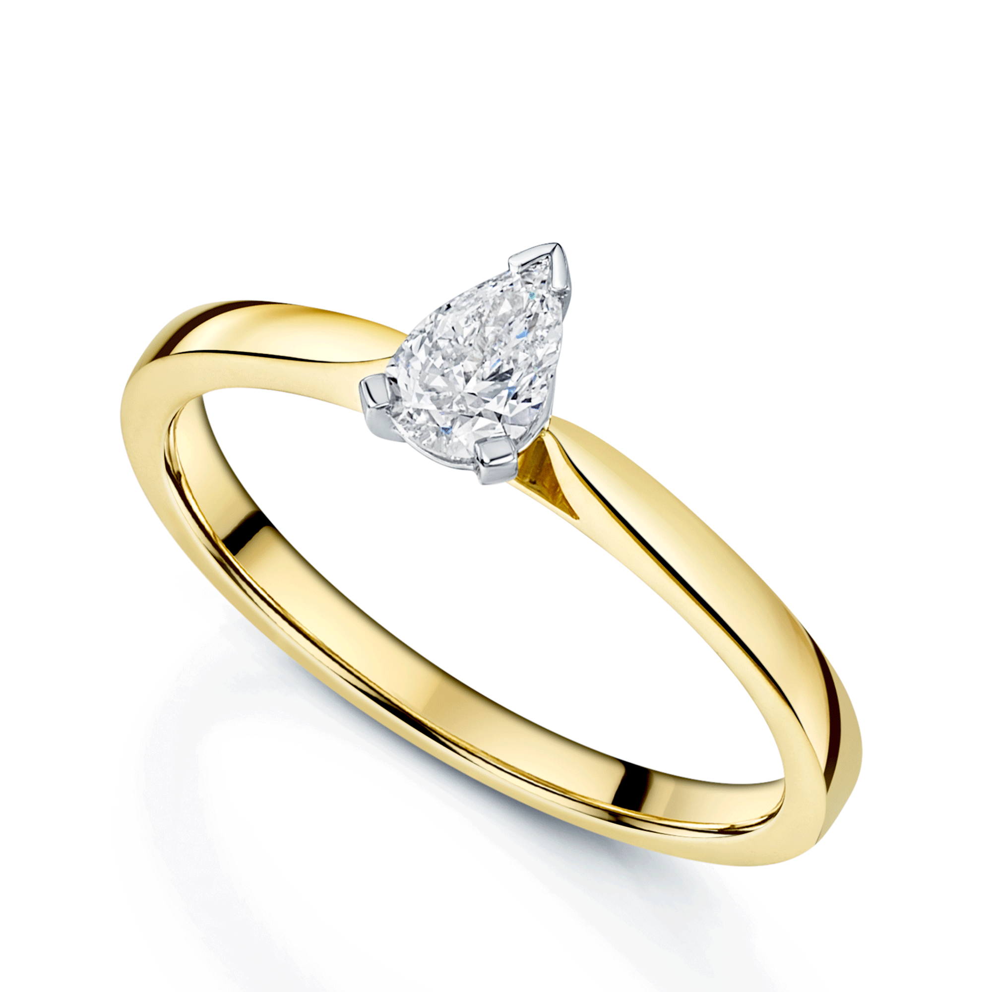 Berry's 18ct Yellow Gold Pear Cut Diamond Engagement Ring - Berry's Jewellers