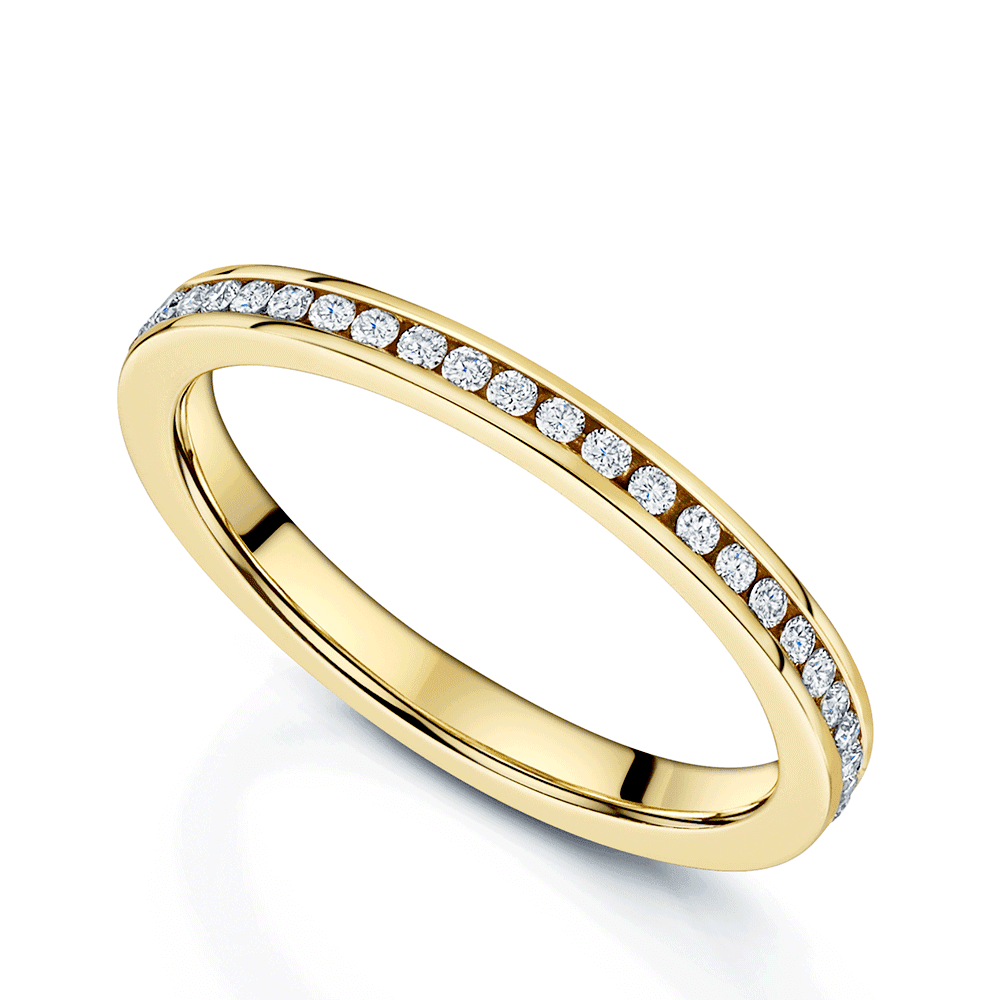 Berry's 18ct Yellow Gold Round Brilliant Cut Diamond Full Eternity Ring - Berry's Jewellers