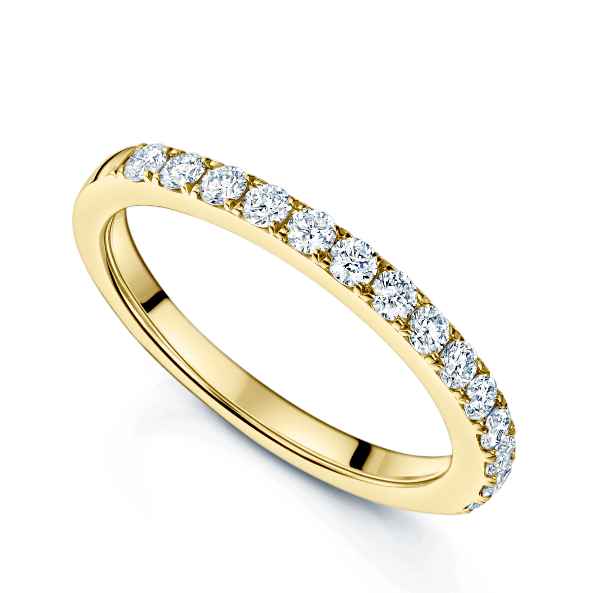 Berry's 18ct Yellow Gold Round Brilliant Cut Diamond Half Eternity Ring - Berry's Jewellers