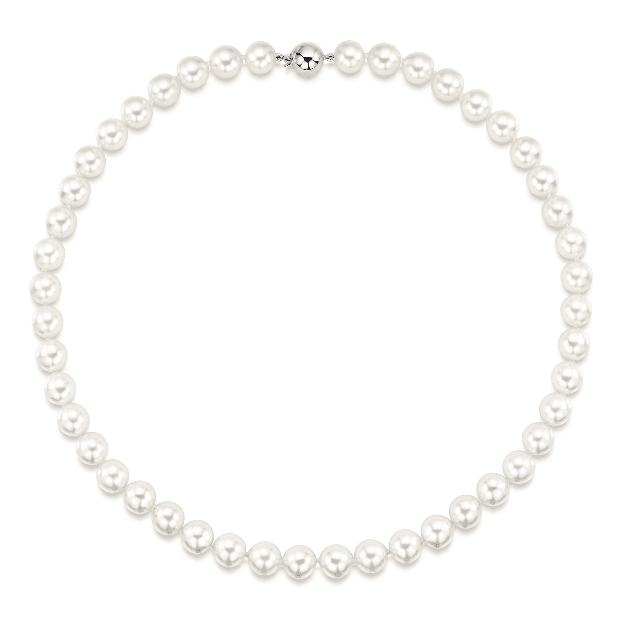 Berry's Akoya 8.5-9mm Pearl Necklet with 18ct White Gold Ball Clasp - Berry's Jewellers