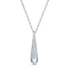 Berry's Ember Collection 18ct White Gold Diamond Pave Set Drop Pendant - Berry's Jewellers