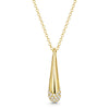 Ember Collection 18ct Yellow Gold Diamond Pave Set Drop Pendant