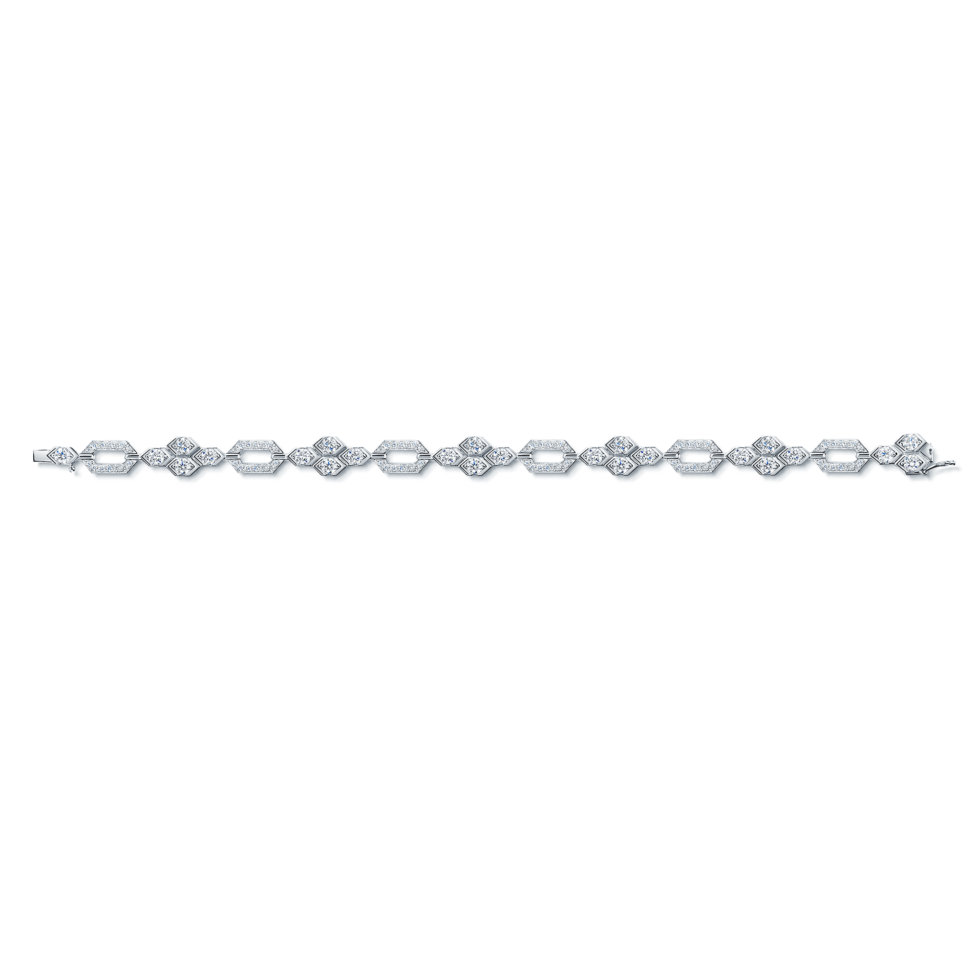 Berry's Nouveau Collection 18ct White Gold Full Diamond Line Bracelet - Berry's Jewellers