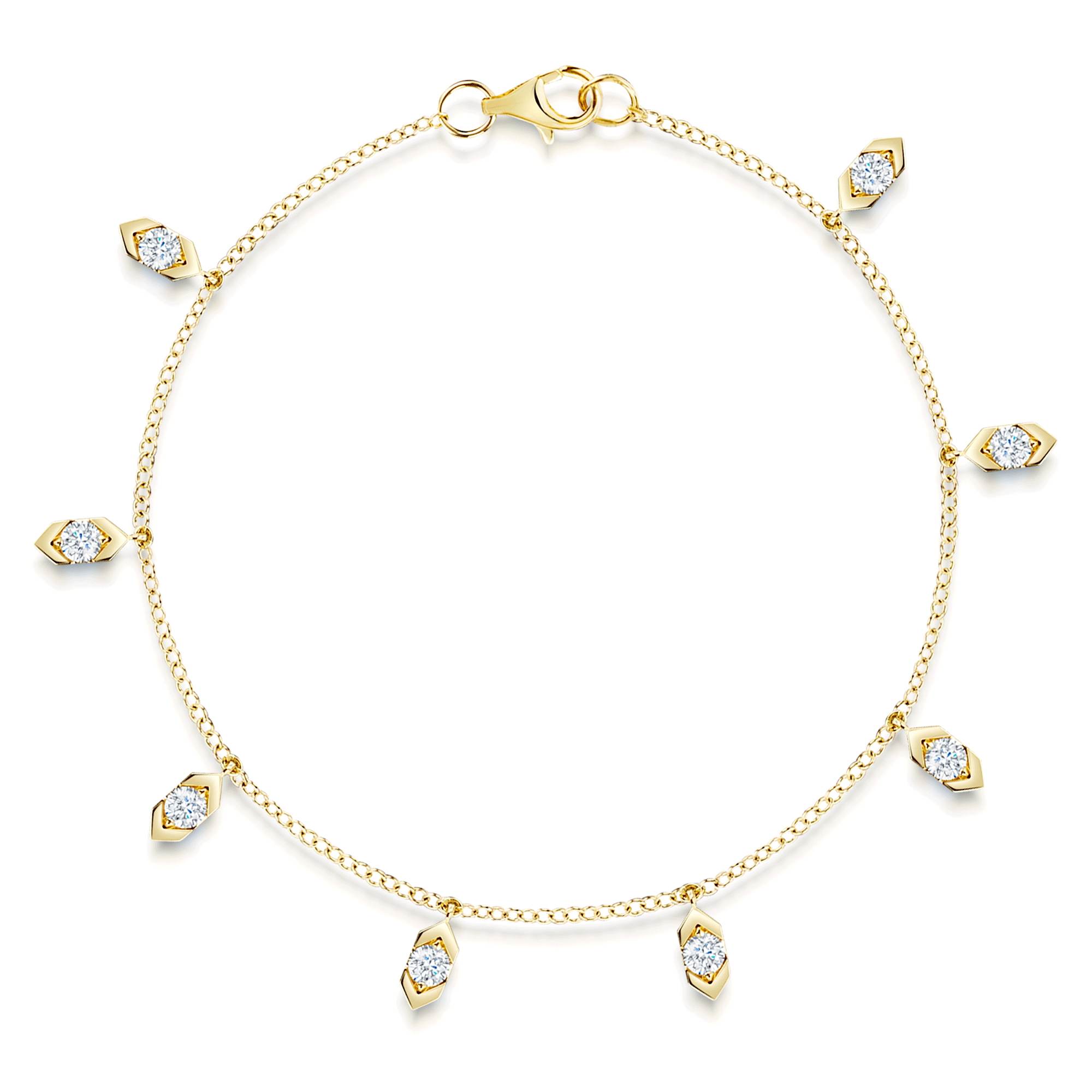 Nouveau Collection 18ct Yellow Gold Diamond Bracelet