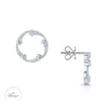 Berry's OPEIA Collection 18ct White Gold Diamond Fancy Circle Stud Earrings - Berry's Jewellers