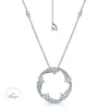 Berry's OPEIA Collection 18ct White Gold Diamond Fancy Large Circle Pendant With Chain - Berry's Jewellers