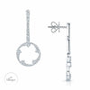 Berry's OPEIA Collection 18ct White Gold Diamond Fancy Long Drop Circle Stud Earrings - Berry's Jewellers