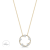 Berry's OPEIA Collection 18ct Yellow Gold Diamond Fancy Circle Pendant With Chain - Berry's Jewellers