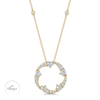 Berry's OPEIA Collection 18ct Yellow Gold Diamond Fancy Large Circle Pendant With Chain - Berry's Jewellers