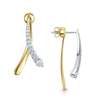 Berry's OPEIA Nova Collection 18ct Yellow & White Gold Diamond Interchangeable Plain Back Drop Earrings - Berry's Jewellers