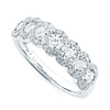 Platinum Brilliant Cut Diamond Seven Stone Half Eternity Ring