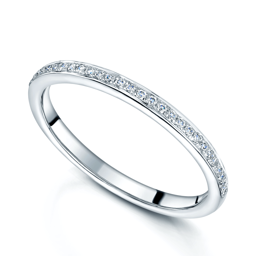 Berry's Platinum Brilliant Cut Fine Channel Set Diamond Half Eternity Ring - Berry's Jewellers