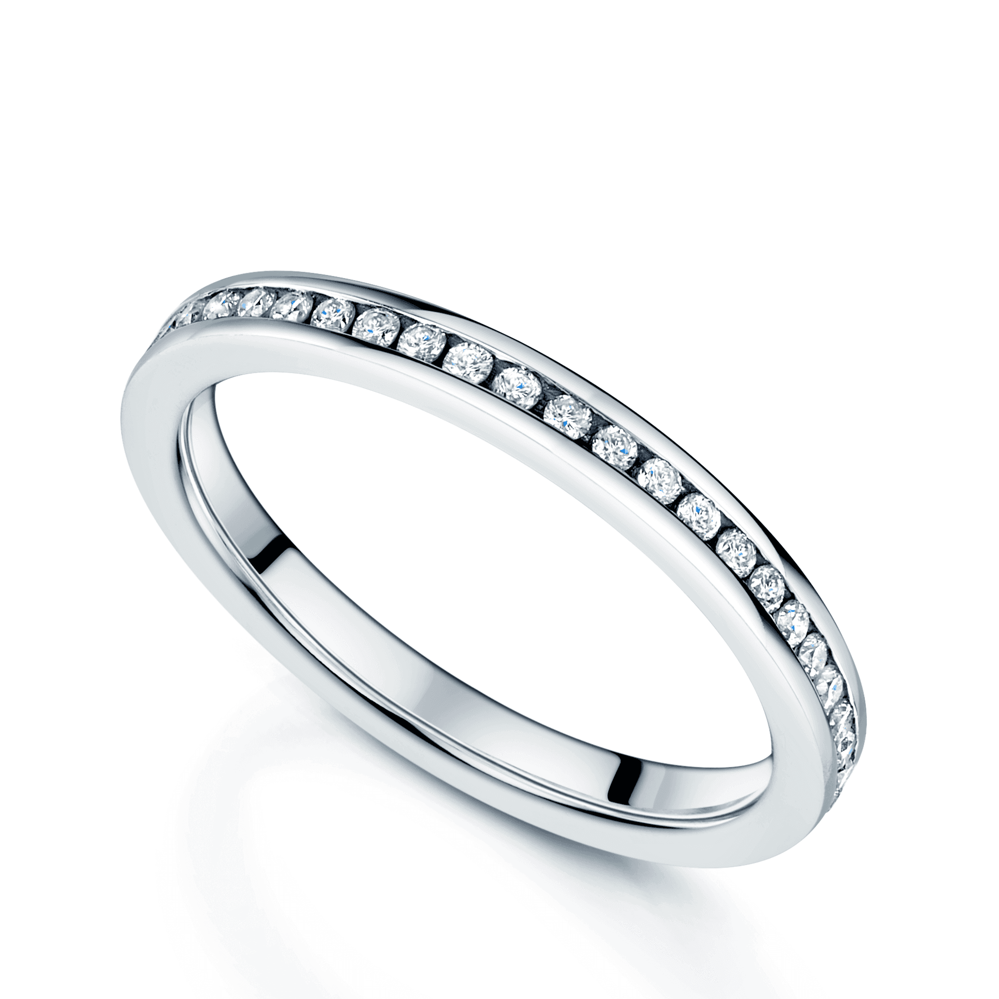 Berry's Platinum Channel Set Round Brilliant Cut Diamond Full Eternity Ring - Berry's Jewellers