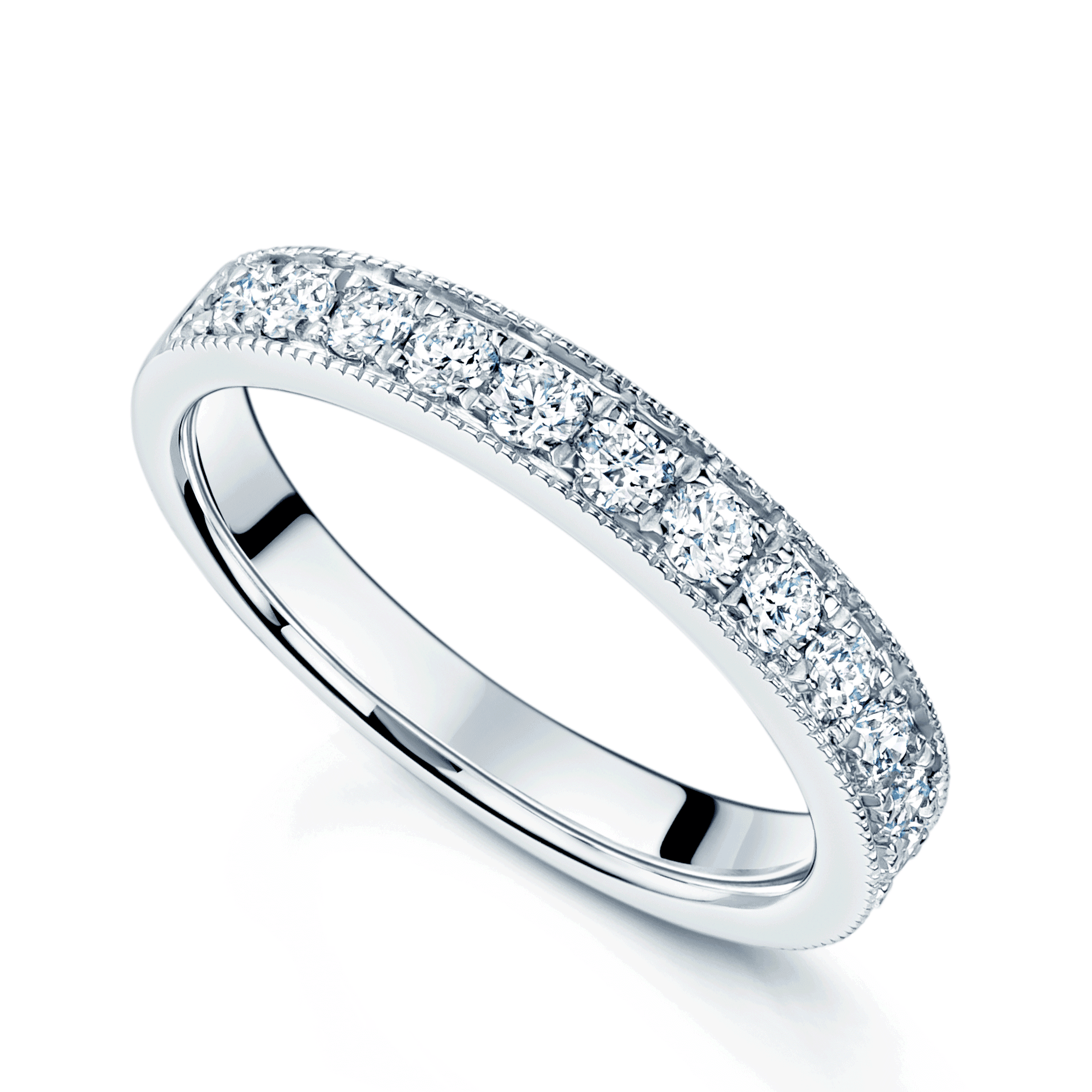 Berry's Platinum Claw Set Round Brilliant Cut Diamond Eternity Ring - Berry's Jewellers