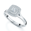 Berry's Platinum Cushion Cut Diamond Double Halo Ring - Berry's Jewellers