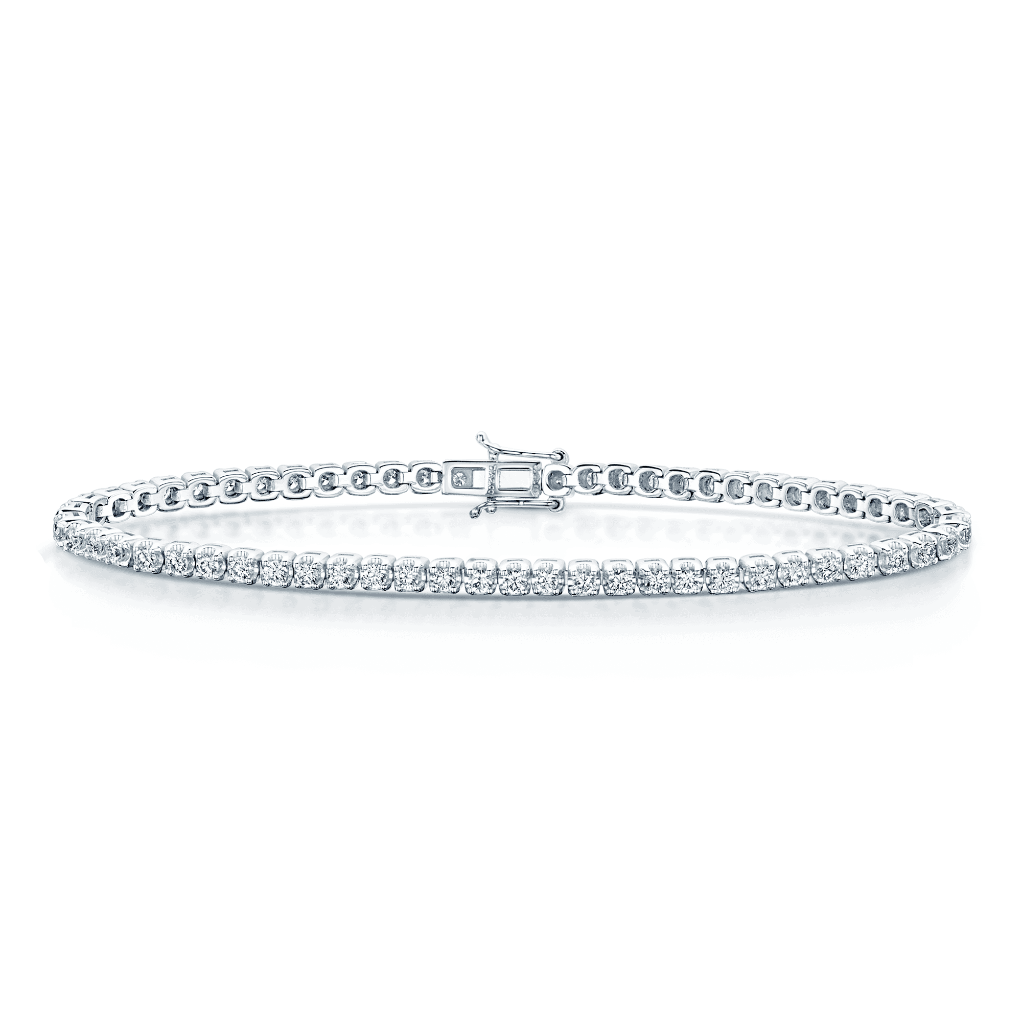 Platinum Diamond 1.00ct Claw Set Tennis Bracelet