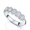 Berry's Platinum Diamond Five Stone Halo Set Half Eternity Ring - Berry's Jewellers