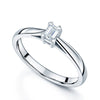 Berry's Platinum Emerald Cut Diamond Four Claw Solitaire Ring - Berry's Jewellers