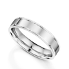 Berry's Platinum Flat Court Lined Edge Wedding Ring - Berry's Jewellers