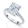 Berry's Platinum GIA Certificated 4.23 Carat Emerald Cut Diamond Solitaire Ring With Diamond Shoulders - Berry's Jewellers